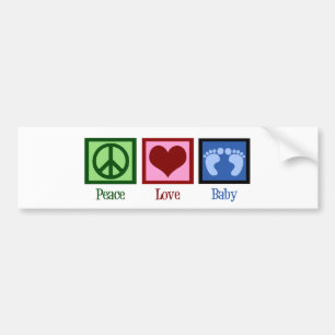 Pegatina Para Coche Bebé del amor de la paz
