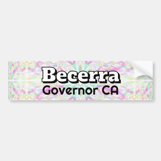 Pegatina Para Coche Becerra Gobernador CA (Frente)