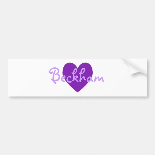 Pegatina Para Coche Beckham en morado (Frente)