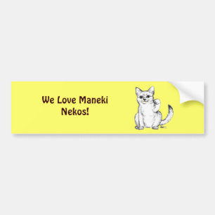 Pegatina Para Coche Beckoning Kitty Cat Maneki Neko
