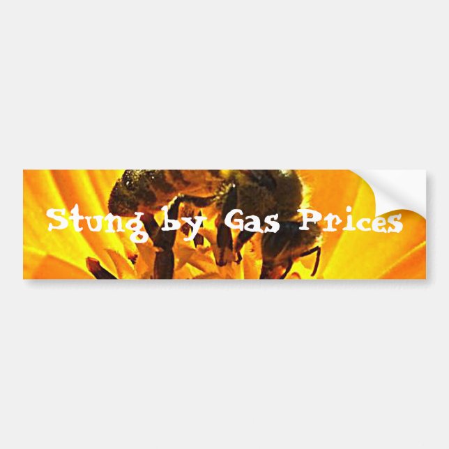 Pegatina Para Coche Bee on the Flower (Frente)