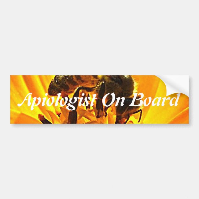 Pegatina Para Coche Bee on the Flower (Frente)