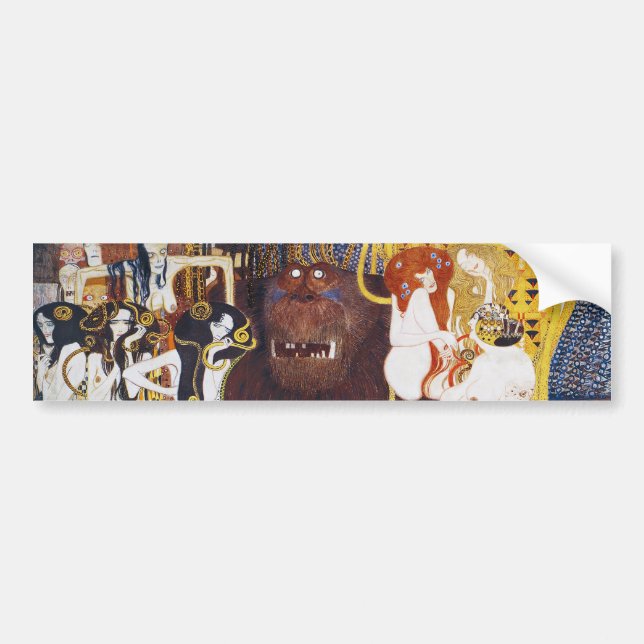 Pegatina Para Coche Beethoven Frieze (detalle), Gustav Klimt (Frente)