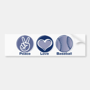 Pegatina Para Coche Béisbol del amor de la paz