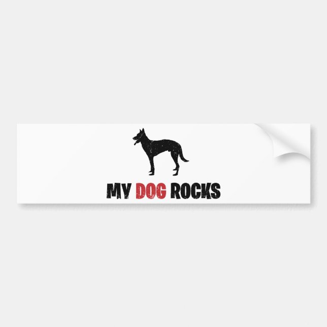 Pegatina Para Coche Belga Malinois (Frente)