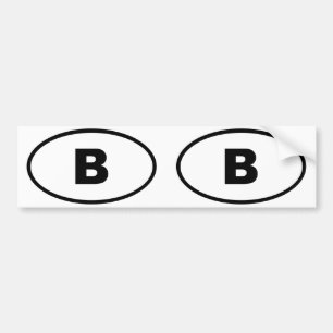 Pegatina Para Coche Bélgica - B - oval europeo