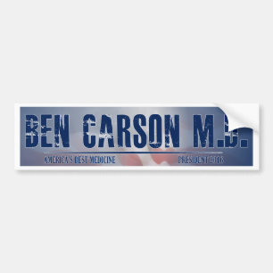 Pegatina Para Coche Ben Carson M.D. para el presidente