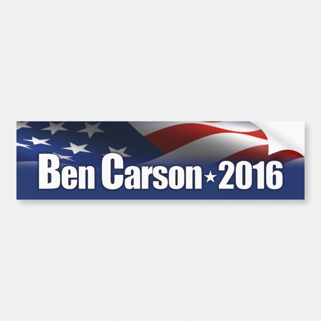 Pegatina Para Coche Ben Carson - presidente 2016 (Frente)