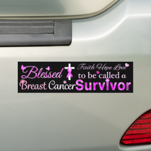 Pegatina Para Coche Bendita sobreviviente de cáncer de mama