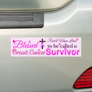 Pegatina Para Coche Bendita sobreviviente de cáncer de mama