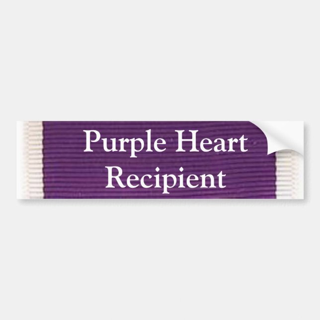 Pegatina Para Coche Beneficiario de Purple Heart (Frente)