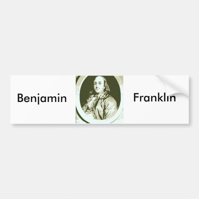 Pegatina Para Coche Benjamin Franklin (Frente)