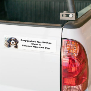 Pegatina Para Coche Bernese Mountain Dog AI Puppy