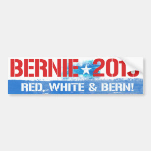 Pegatina Para Coche Bernie 2016 - Blanco rojo y chorreadoras de Berna