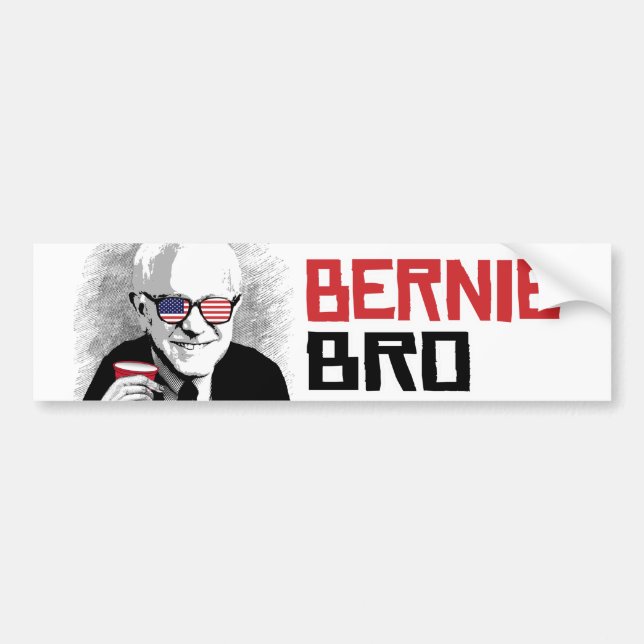 Pegatina Para Coche Bernie Bro - chorreadoras de Bernie - .png (Frente)