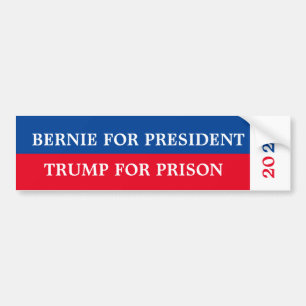 Pegatina Para Coche Bernie para presidente / Trump para prisión 2020