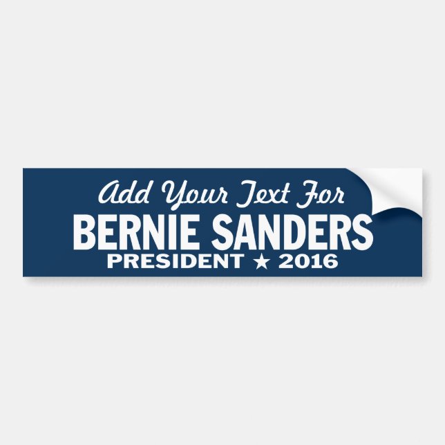 Pegatina Para Coche Bernie Sanders 2016 (Frente)