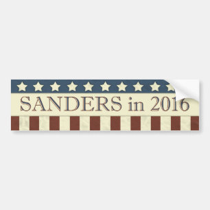 Pegatina Para Coche Bernie Sanders Presidente 2016 Estrellas y rayas