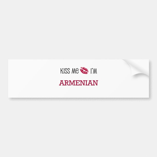 Pegatina Para Coche Béseme que soy ARMENIO (Frente)