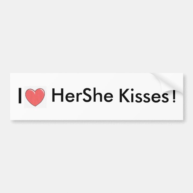 Pegatina Para Coche Besos de HerShe (Frente)