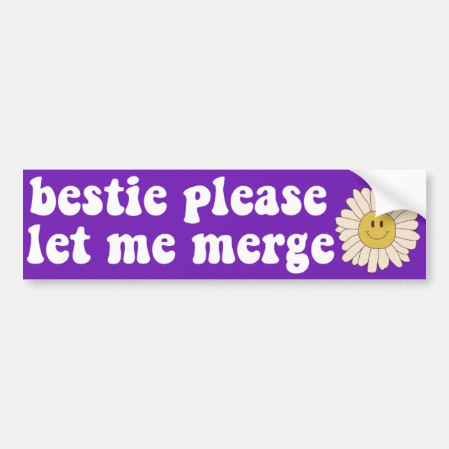 Pegatina Para Coche Bestie por favor déjame fusionarme (Frente)