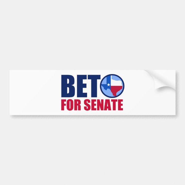 Pegatina Para Coche Beto para el senado 2018 de Tejas (Frente)