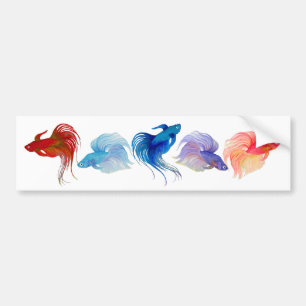 Pegatina Para Coche Betta Fishes