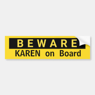 Pegatina Para Coche BEWARE Karen a bordo Mujer con derecho