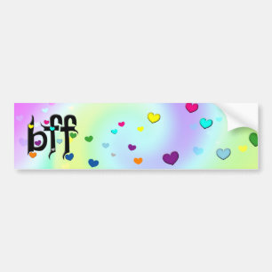 Pegatina Para Coche bff ~ corazones