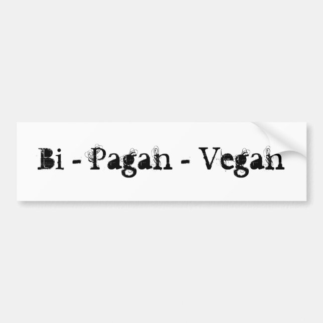 Pegatina Para Coche BI - Pagan - vegano (Frente)