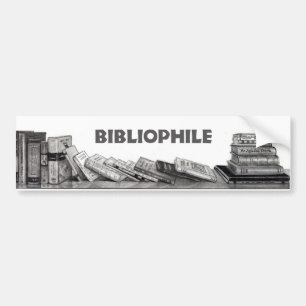 Pegatina Para Coche Bibliófilo: Aficionado a los libros: Ratón de