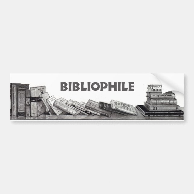Pegatina Para Coche Bibliófilo: Aficionado a los libros: Ratón de (Frente)