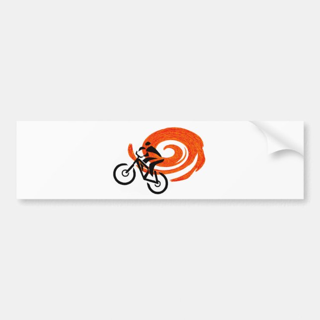 PEGATINA PARA COCHE BICI DE MONTAÑA MAGNÍFICA (Frente)