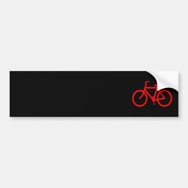 Pegatina Para Coche Bici Roja (Frente)