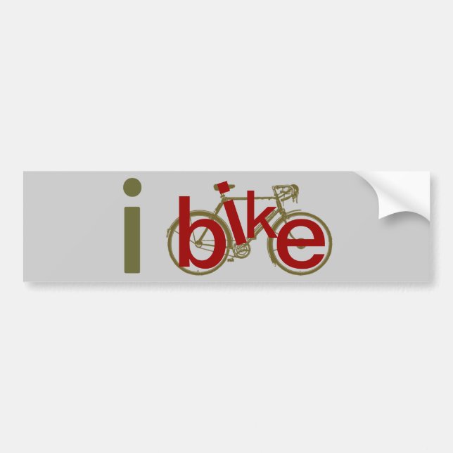 Pegatina Para Coche bicicleta ~ ciclismo de amor (Frente)