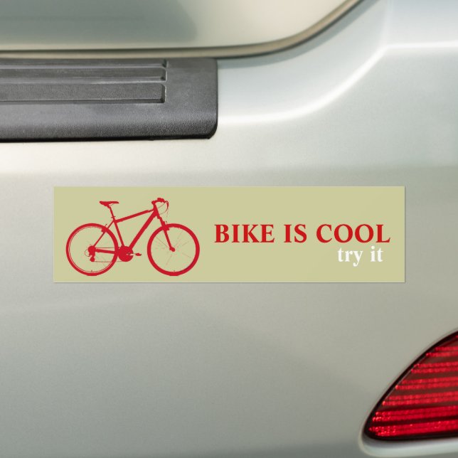 Pegatina Para Coche Bicicleta roja, ciclismo (en coche)