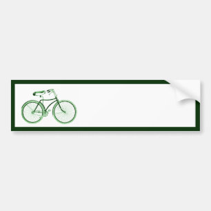 Pegatina Para Coche Bicicleta verde del vintage