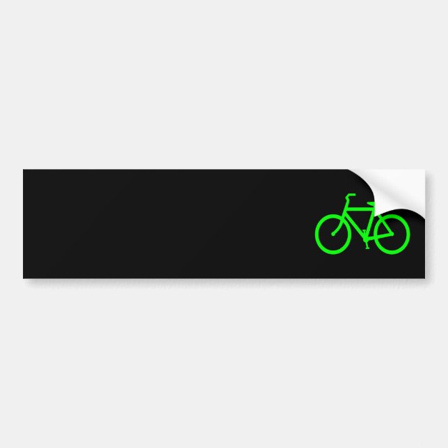 Pegatina Para Coche Bicicleta Verde Lima (Frente)