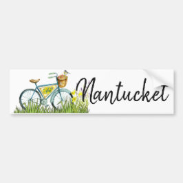 Pegatina Para Coche Bicicleta vintage de Nantucket en el campo de lava
