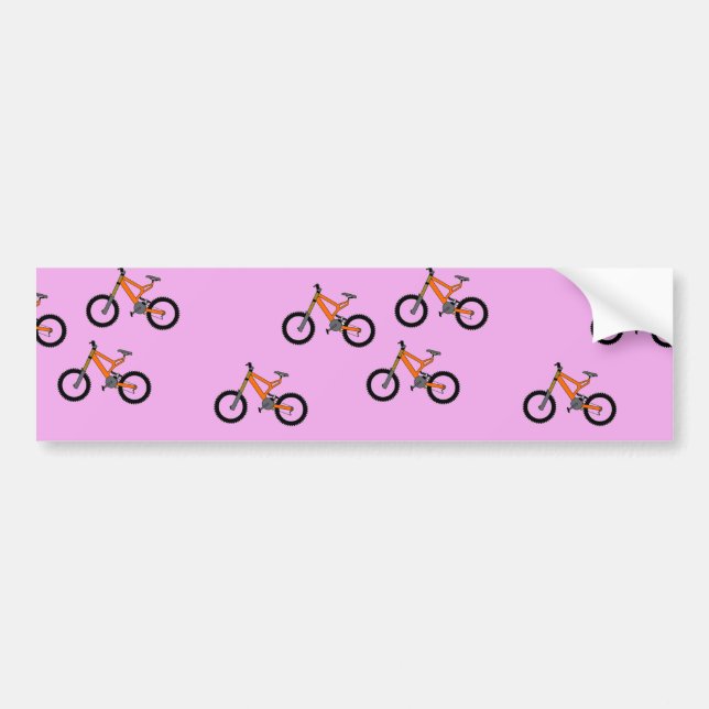 Pegatina Para Coche Bicicletas en rosa (Frente)