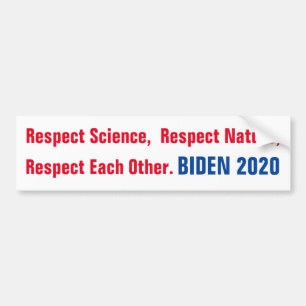 Pegatina Para Coche Biden 2020 Respetarse mutuamente