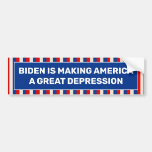 Pegatina Para Coche Biden Hace De Estados Unidos Una Gran Depresión
