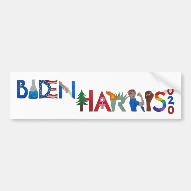 Pegatina Para Coche Biden Harris Bumper Sticker (Frente)