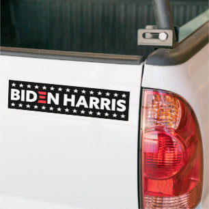 Pegatina Para Coche Biden / Harris White Stars Black
