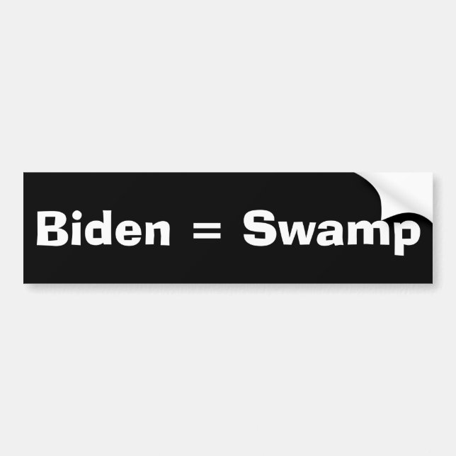 Pegatina Para Coche Biden = Swamp (Frente)