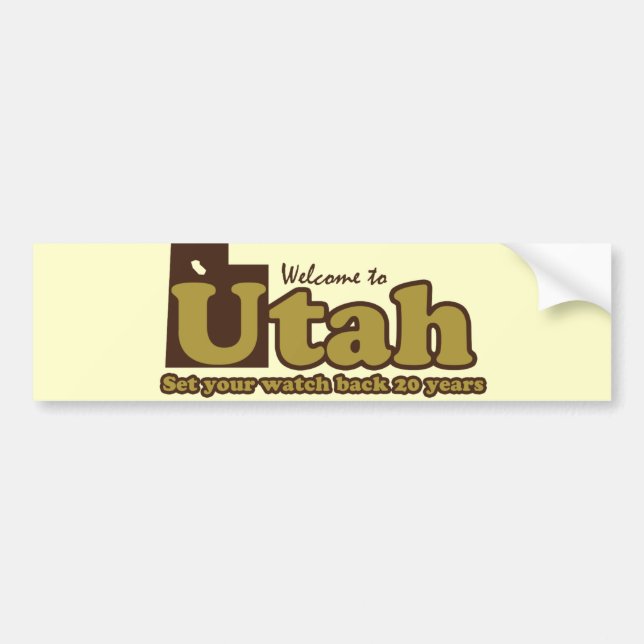 Pegatina Para Coche Bienvenidos a la parodia de Utah (Frente)