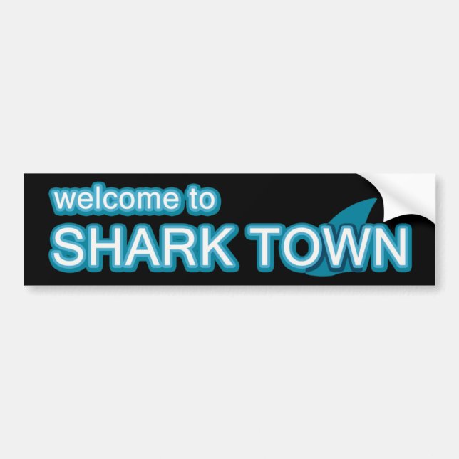 Pegatina Para Coche Bienvenidos a Sharktown (Frente)