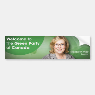 Pegatina Para Coche Bienvenidos al Fiesta Verde del Líder de Canadá Ma