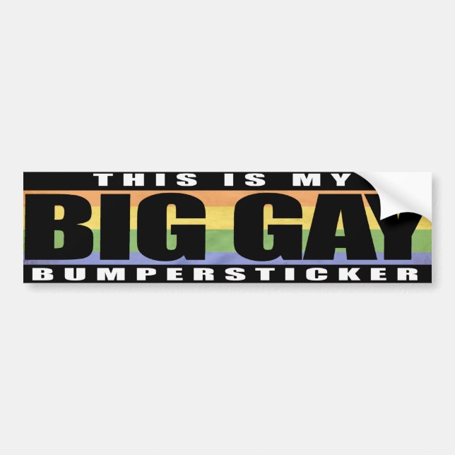 Pegatina Para Coche BIG GAY BUMPERSTICKER -.png (Frente)