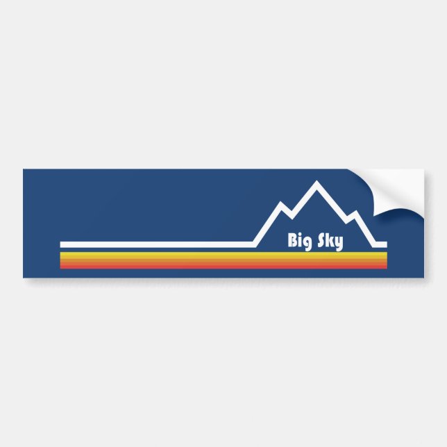 Pegatina Para Coche Big Sky Resort (Frente)